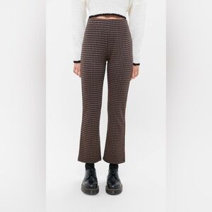Urban Outfitters | High-Waisted Kick Flare Pant | Brown Plaid